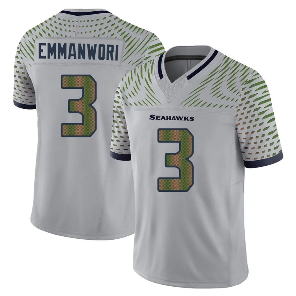 Tocy S.Seahawks #3 Nick Emmanwori Player Grey Limited 2025 Rivalries Collection Home Game Stitched Jerseys