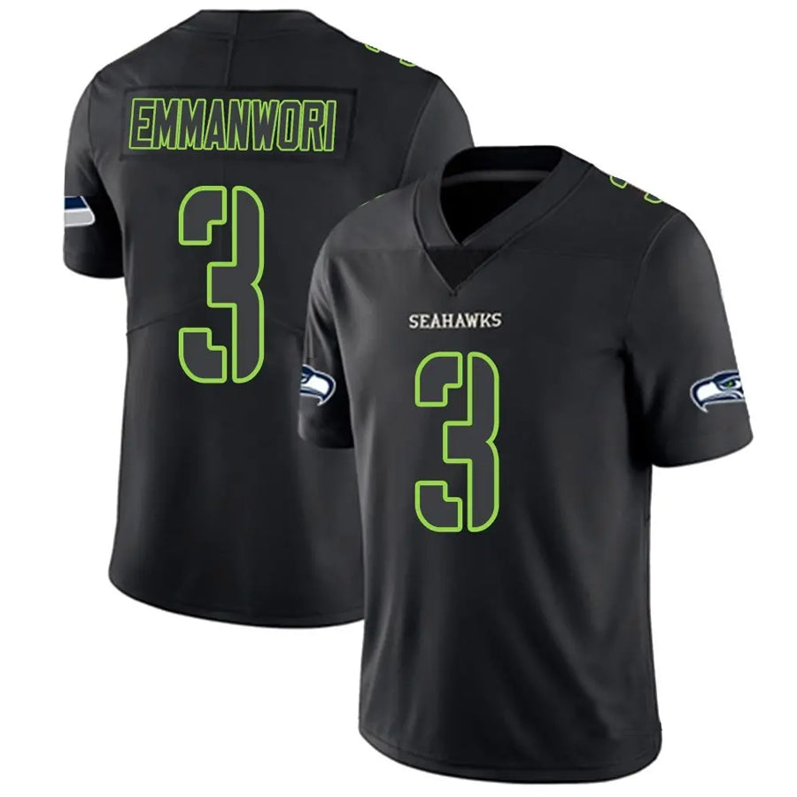 tocy S.Seahawks #3 Nick Emmanwori Player Limited Black Impact Football Jerseys