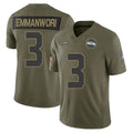 Tocy S.Seahawks #3 Nick Emmanwori Player Olive 2025 Salute To Service Limited Home Game Stitched Jerseys