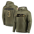 Tocy S.Seahawks #3 Nick Emmanwori Player Olive Salute to Service Pullover Hoodie Home Game Stitched Jerseys