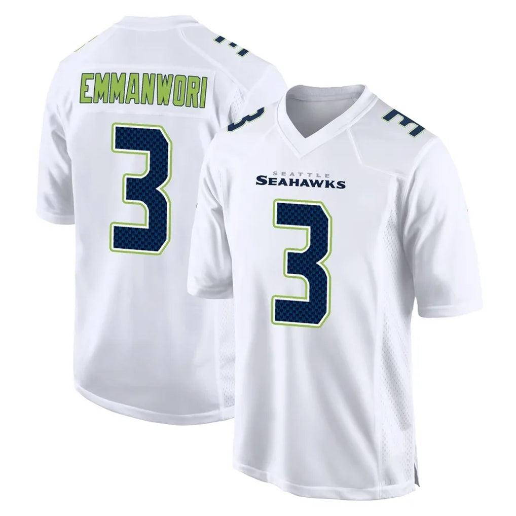 Tocy S.Seahawks #3 Nick Emmanwori Player White Tundra Fashion Home Game Stitched Jerseys
