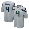 Tocy S.Seahawks #4 Michael Dickson Player Gray Home Game Stitched Jerseys