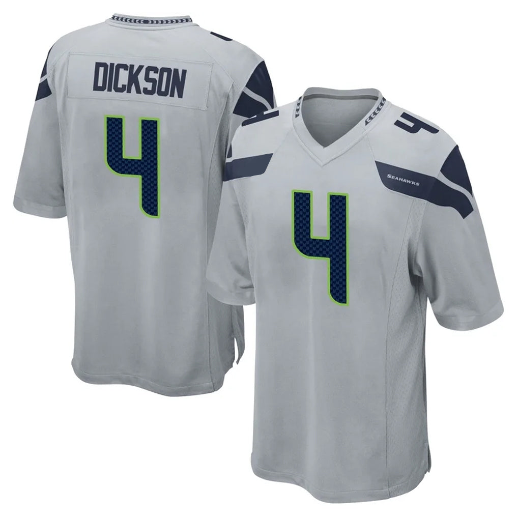 Tocy S.Seahawks #4 Michael Dickson Player Gray Home Game Stitched Jerseys