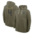 Tocy S.Seahawks #4 Michael Dickson Player Olive Salute to Service Pullover Hoodies Limited Stitched Jerseys