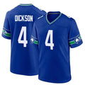 Tocy S.Seahawks #4 Michael Dickson Player Royal Throwback Home Game Stitched Jerseys