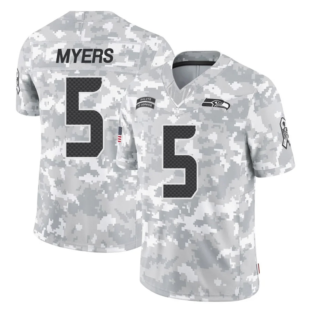 Tocy S.Seahawks #5 Jason Myers Player Arctic Camo Limited Salute To Service Home Game Stitched Jerseys