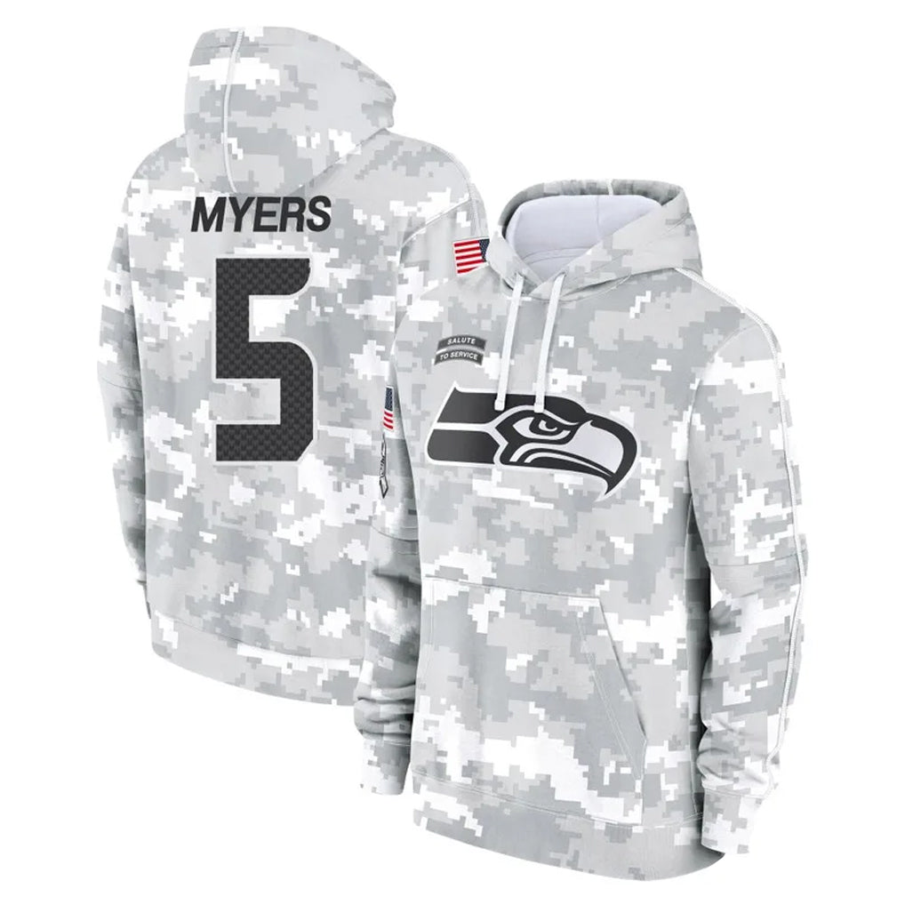 Tocy S.Seahawks #5 Jason Myers Player Arctic Camo Limited Salute to Service Pullover Hoodies Game Stitched Jerseys