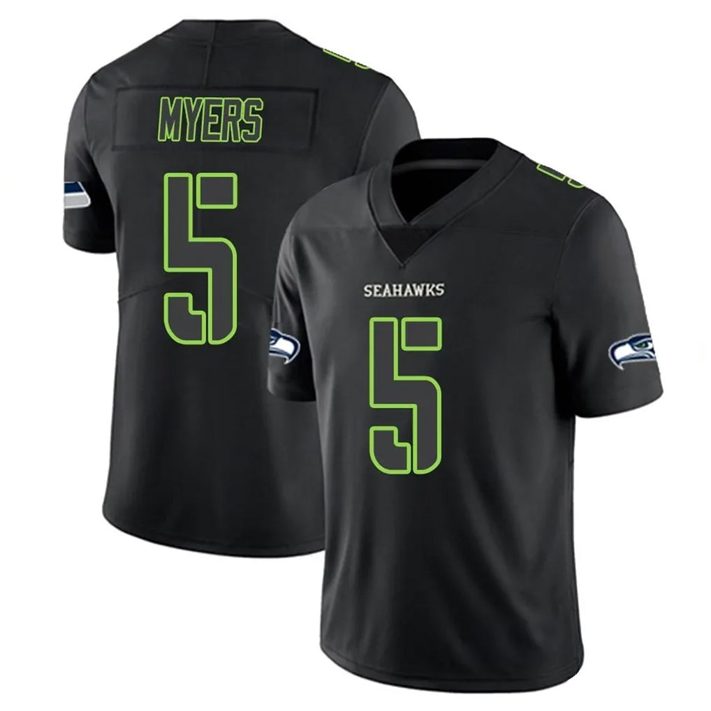 Tocy S.Seahawks #5 Jason Myers Player Black Impact Limited Home Game Stitched Jerseys