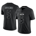 Tocy S.Seahawks #5 Jason Myers Player Black Limited Reflective Home Game Stitched Jerseys