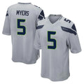 Tocy S.Seahawks #5 Jason Myers Player Gray Home Game Stitched Jerseys
