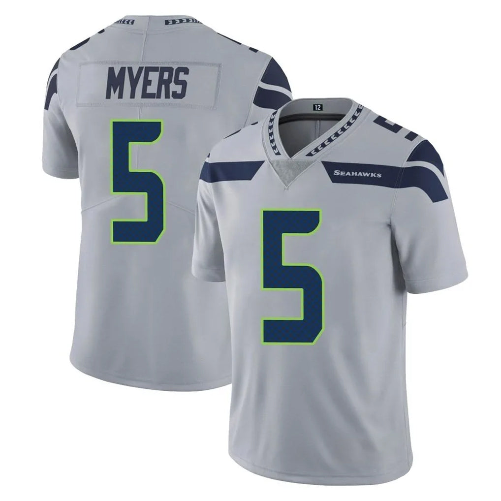 Tocy S.Seahawks #5 Jason Myers Player Gray Limited Vapor Untouchable Home Game Stitched Jerseys