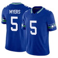 Tocy S.Seahawks #5 Jason Myers Player Royal Limited Throwback Vapor F.U.S.E. Home Game Stitched Jerseys