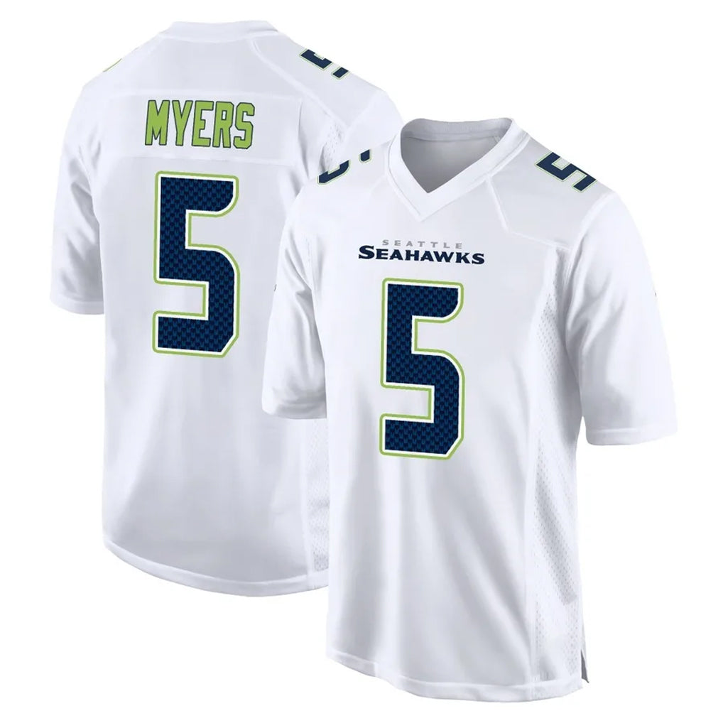 Tocy S.Seahawks #5 Jason Myers Player White Tundra Fashion Home Game Stitched Jerseys