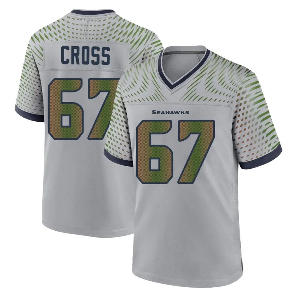 Tocy S.Seahawks #67 Charles Cross Player Grey 2025 Rivalries Collection Home Game Stitched Jerseys