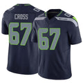 Tocy S.Seahawks #67 Charles Cross Player Navy Limited Vapor F.U.S.E. Home Game Stitched Jerseys