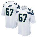 Tocy S.Seahawks #67 Charles Cross Player White Home Game Stitched Jerseys