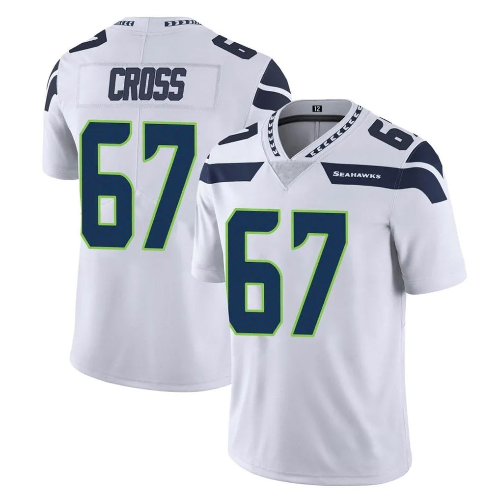 Tocy S.Seahawks #67 Charles Cross Player White Limited Vapor Untouchable Home Game Stitched Jerseys