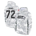Tocy S.Seahawks #72 Abraham Lucas Player Arctic Camo Limited Salute to Service Pullover Hoodies Game Stitched Jerseys