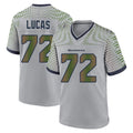 Tocy S.Seahawks #72 Abraham Lucas Player Grey 2025 Rivalries Collection Home Game Stitched Jerseys
