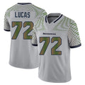 Tocy S.Seahawks #72 Abraham Lucas Player Grey Limited 2025 Rivalries Collection Home Game Stitched Jerseys