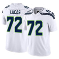 Tocy S.Seahawks #72 Abraham Lucas Player White Limited Vapor F.U.S.E. Home Game Stitched Jerseys