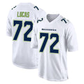 Tocy S.Seahawks #72 Abraham Lucas Player White Tundra Fashion Home Game Stitched Jerseys
