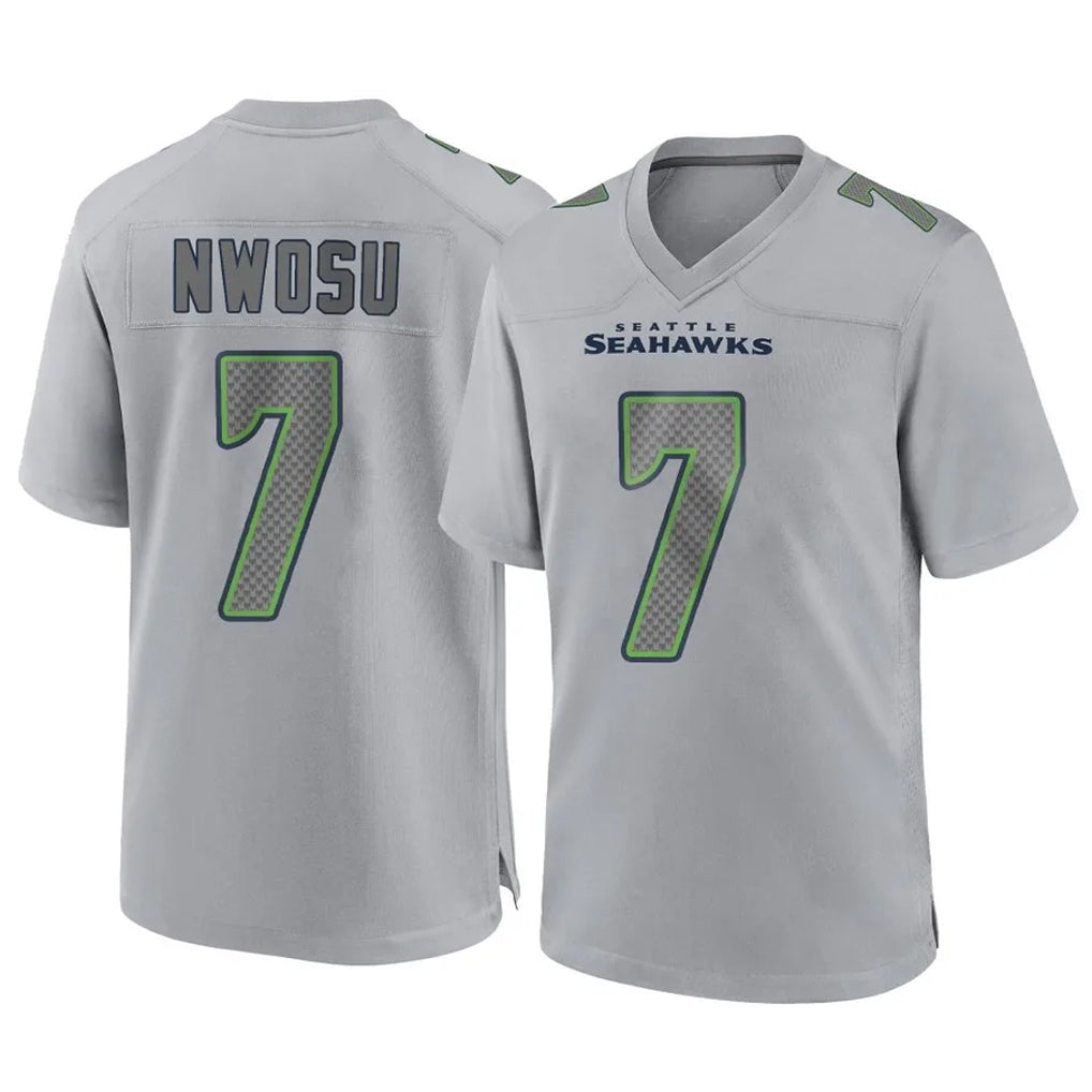 Tocy S.Seahawks #7 Uchenna Nwosu Player Gray Atmosphere Fashion Home Game Stitched Jerseys