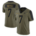 Tocy S.Seahawks #7 Uchenna Nwosu Player Olive Salute To Service Limited Game Stitched Jerseys