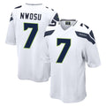 Tocy S.Seahawks #7 Uchenna Nwosu Player White Home Game Stitched Jerseys