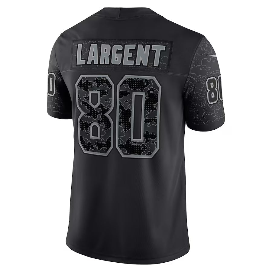 tocy S.Seahawks #80 Steve Largent Player Black RFLCTV Limited Stitched Jerseys