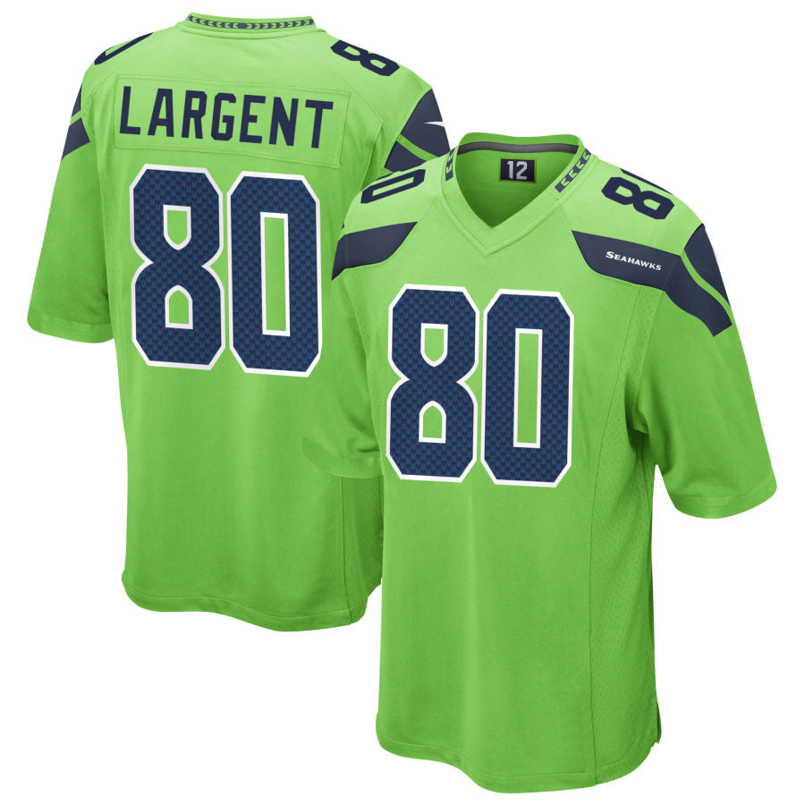tocy S.Seahawks #80 Steve Largent Player Green Game Stitched Jerseys