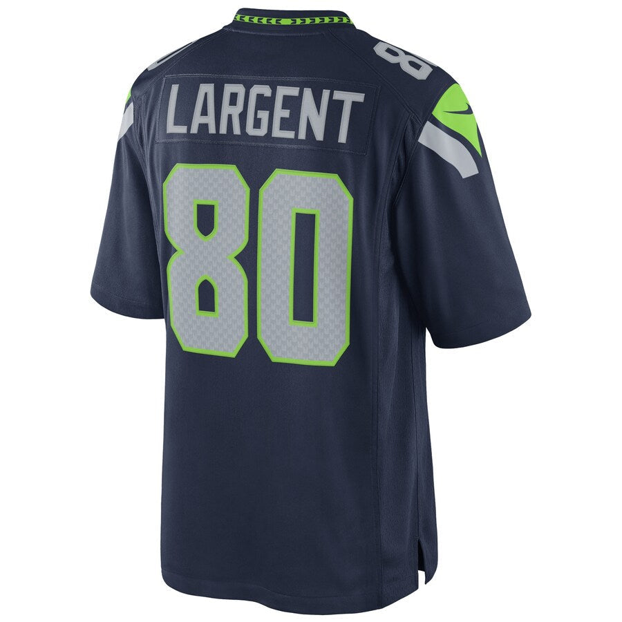 tocy S.Seahawks #80 Steve Largent Player Navy Home Game Stitched Jerseys