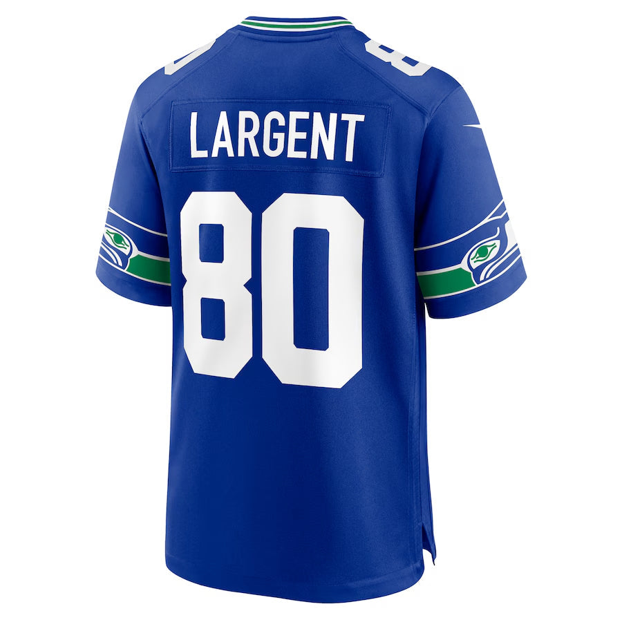 tocy S.Seahawks #80 Steve Largent Player Royal Game Stitched Jerseys