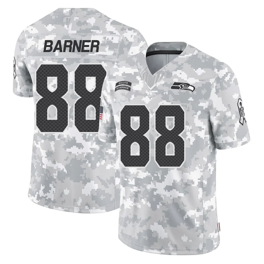 Tocy S.Seahawks #88 AJ Barner Player Arctic Camo Limited Salute To Service Home Game Stitched Jerseys