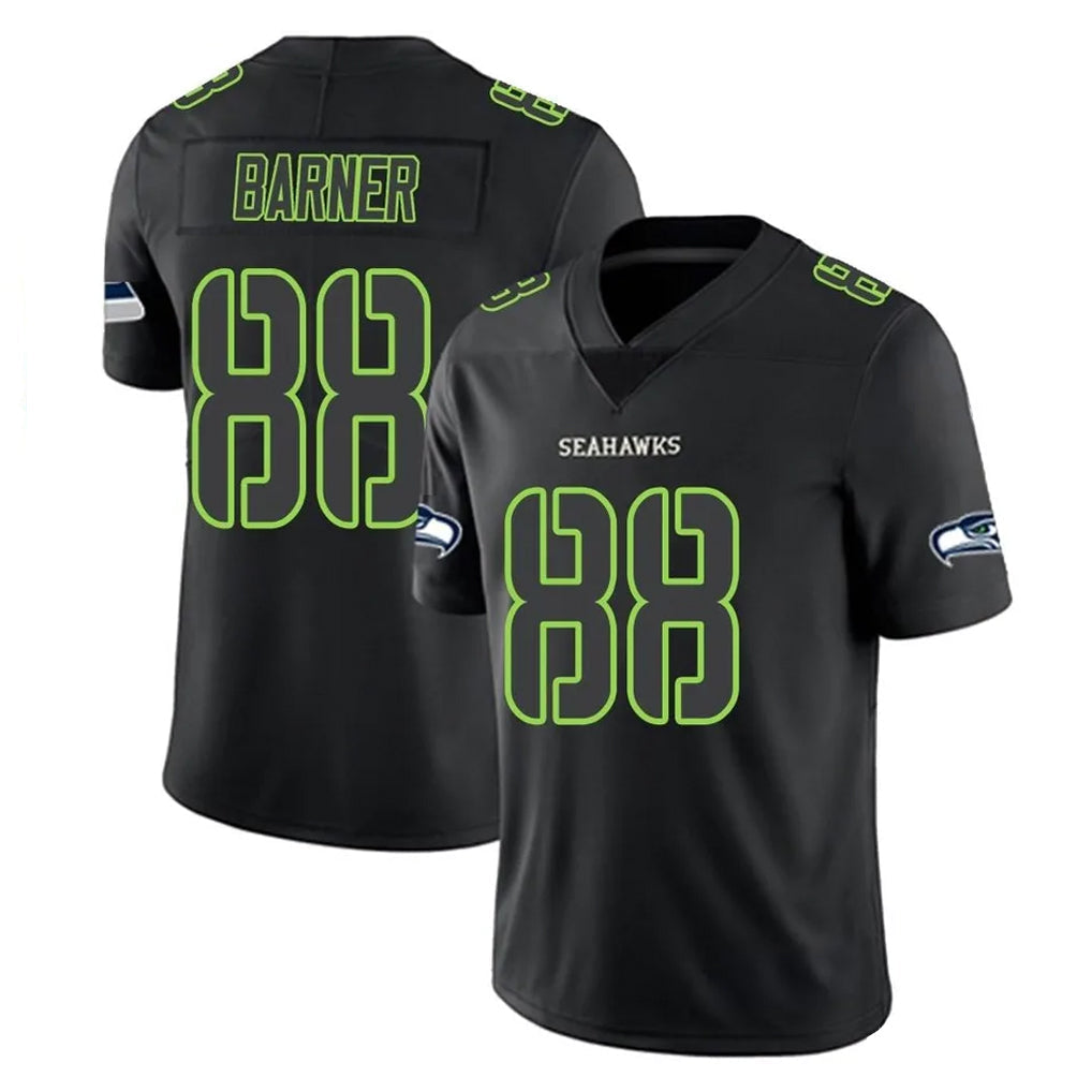 Tocy S.Seahawks #88 AJ Barner Player Black Impact Limited Home Game Stitched Jerseys