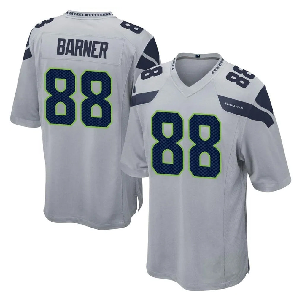 Tocy S.Seahawks #88 AJ Barner Player Gray Home Game Stitched Jerseys