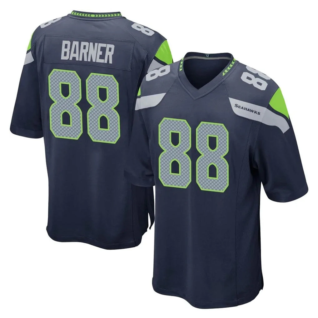 Tocy S.Seahawks #88 AJ Barner Player Navy Home Game Stitched Jerseys