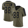 Tocy S.Seahawks #88 AJ Barner Player Olive Salute To Service Limited Game Stitched Jerseys