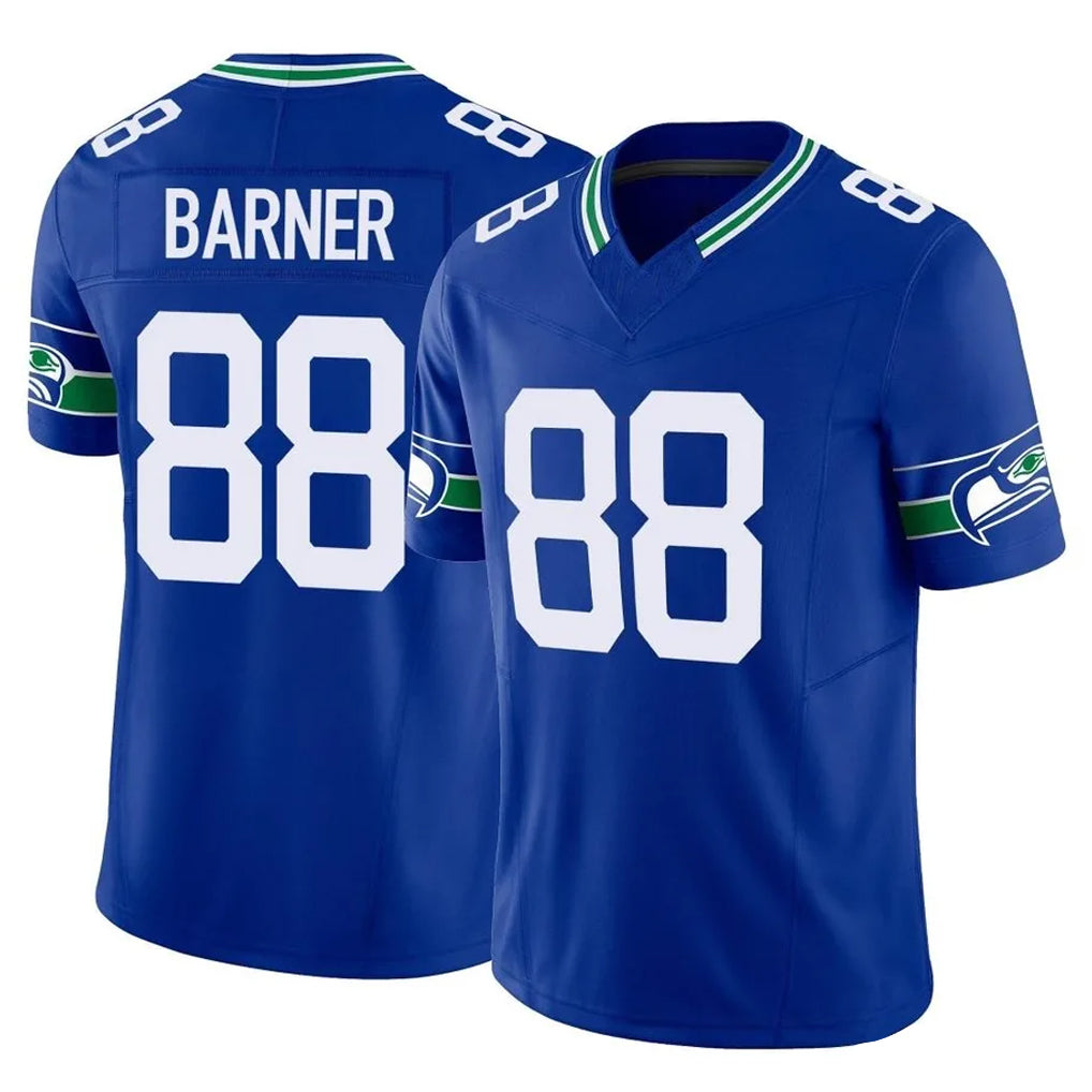 Tocy S.Seahawks #88 AJ Barner Player Royal Limited Throwback Vapor F.U.S.E. Home Game Stitched Jerseys