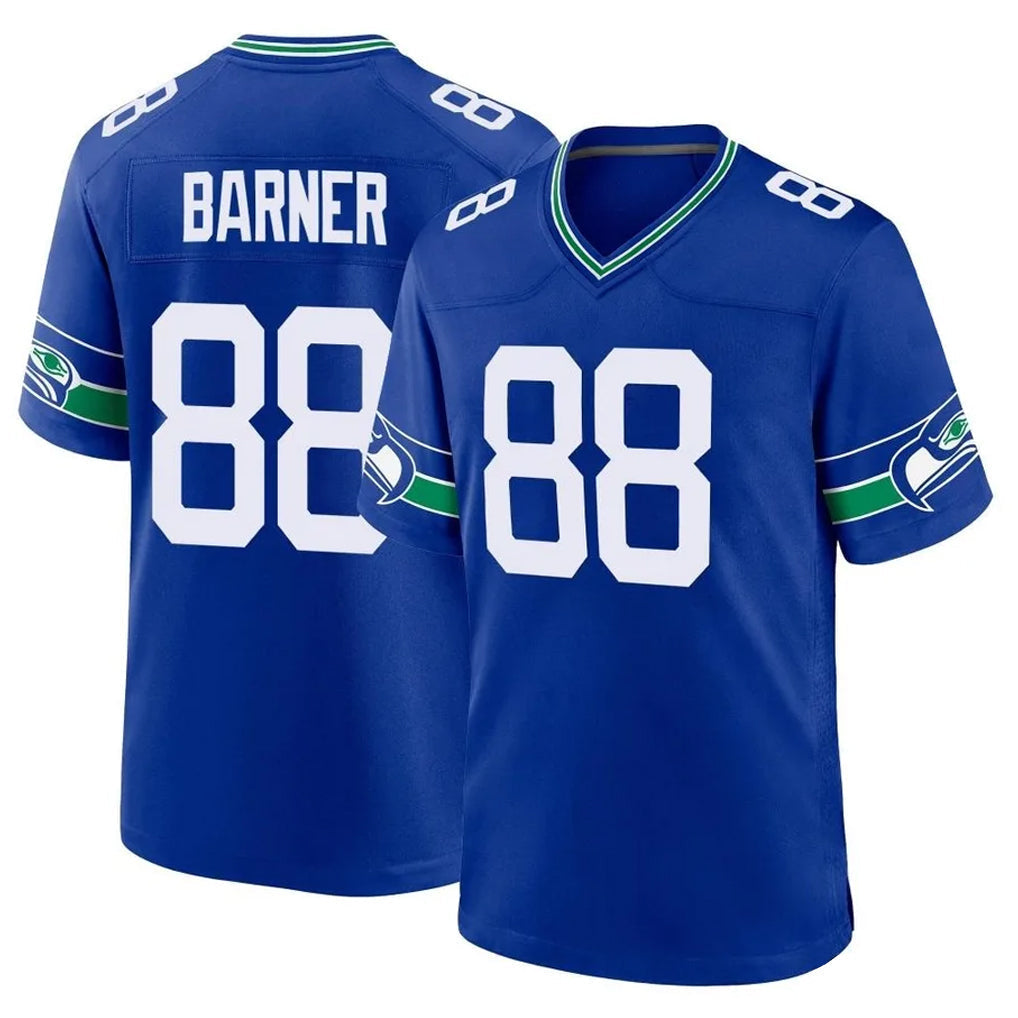 Tocy S.Seahawks #88 AJ Barner Player Royal Throwback Home Game Stitched Jerseys