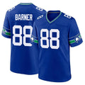 Tocy S.Seahawks #88 AJ Barner Player Royal Throwback Home Game Stitched Jerseys