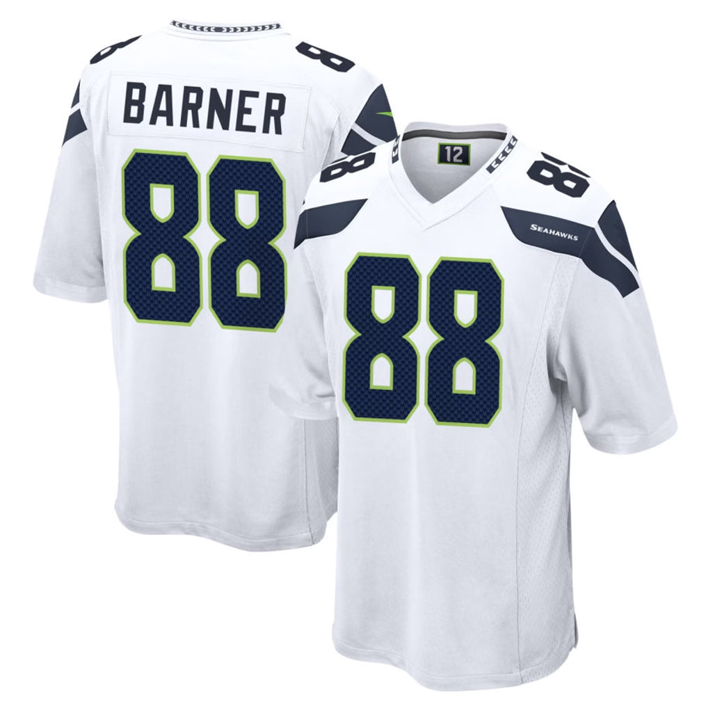 Tocy S.Seahawks #88 AJ Barner Player White Home Game Stitched Jerseys