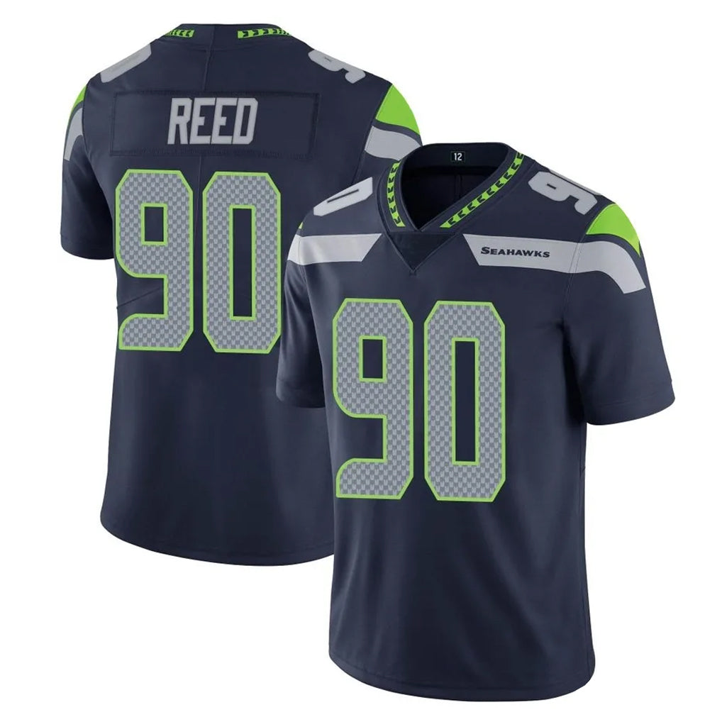 Tocy S.Seahawks #90 Jarran Reed Player Navy Limited Vapor Untouchable Home Game Stitched Jerseys