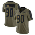 Tocy S.Seahawks #90 Jarran Reed Player Olive Salute To Service Limited Game Stitched Jerseys