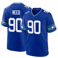 Tocy S.Seahawks #90 Jarran Reed Player Royal Throwback Home Game Stitched Jerseys