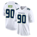 Tocy S.Seahawks #90 Jarran Reed Player White Tundra Fashion Home Game Stitched Jerseys