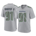 Tocy S.Seahawks #91 Byron Murphy II Player Gray Atmosphere Fashion Home Game Stitched Jerseys