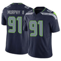 Tocy S.Seahawks #91 Byron Murphy II Player Navy Limited Vapor F.U.S.E. Home Game Stitched Jerseys