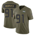 Tocy S.Seahawks #91 Byron Murphy II Player Olive 2025 Salute To Service Limited Home Game Stitched Jerseys