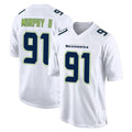 Tocy S.Seahawks #91 Byron Murphy II Player White Tundra Fashion Home Game Stitched Jerseys